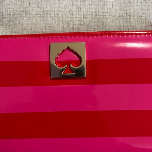 NWT Kate Spade Neda Accordion Zip Around Wallet in Pink/Red - Picture 3 of 6